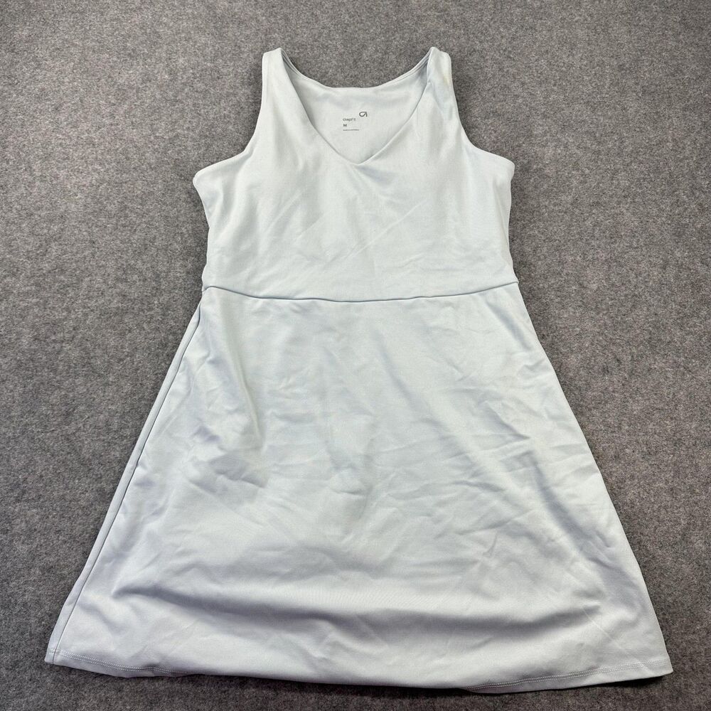 GapFit Dress Womens Medium Blue V Neck Tank A-Line Sleeveless Stretch Casual
